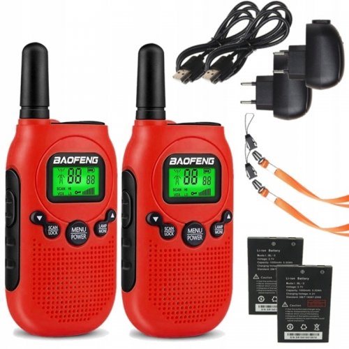 Baofeng BF-T6 Vysielačky 1500mAh 4,2V, 2 ks žltá