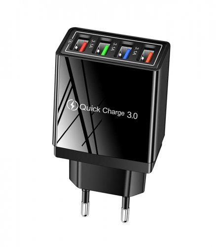 Gordon G566 Rychlonabíječka 4x USB 3.0 Quick Charge černá