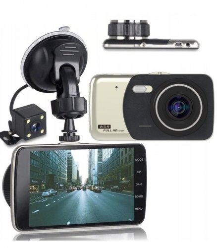 Gordon G343 Kamera do auta s parkovací kamerou, FULL HD, LCD 4" 