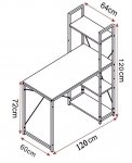 Gordon G263 Kancelářský kovový stůl s regálem