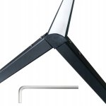 Pronett XJ4942 Rohová LED stojacia lampa RGB, 20 W, diaľkové ovládanie 150 cm, čierna