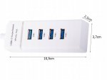 Verk 06311 USB Hub 3.0, 4 porty biely