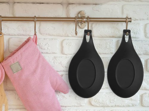 Verk 07211 Silikonová lžíce na odkládání vařečky černá