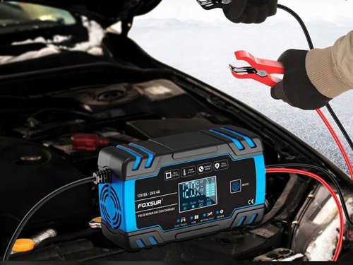 Verk 10096 Automatická nabíjačka batérií 12V/8A, 24V/4A