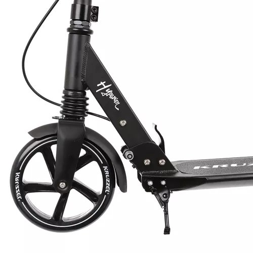 Kruzzel 23550 Skládací koloběžka, odpružená, s ruční brzdou, černá