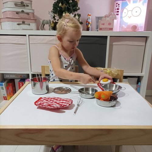 Kruzzel 23444 Sada kovového riadu pre deti 13 dielov