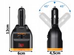 Verk 10104 Autonabíjačka 12-24V 2xUSB-A, 1xUSB-C QC 3.0 80W