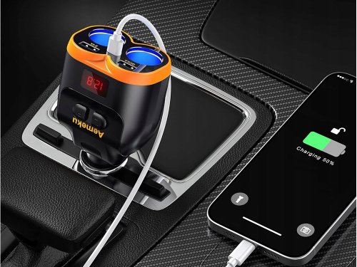 Verk 10104 Autonabíjačka 12-24V 2xUSB-A, 1xUSB-C QC 3.0 80W