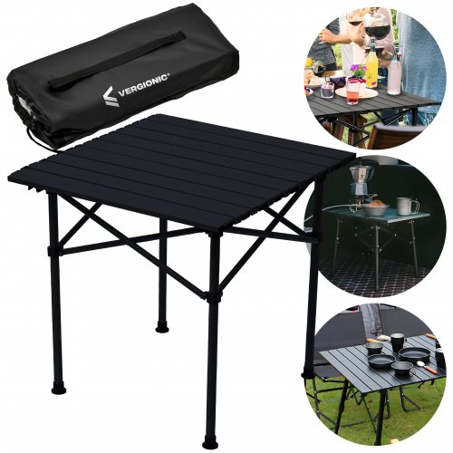Vergionic 7814 Turistický skladací stôl 52 x 51 cm, čierna
