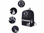 Verk 27137 Chytrý svítící batoh Unisex s USB, 19l, černý
