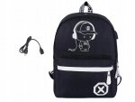 Verk 27137 Chytrý svítící batoh Unisex s USB, 19l, černý