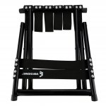 Vergionic 7816 Skladacia turistická stolička s operadlom, nosnosť 100 kg, čierna