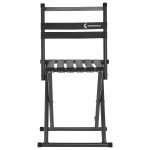Vergionic 7816 Skladacia turistická stolička s operadlom, nosnosť 100 kg, čierna