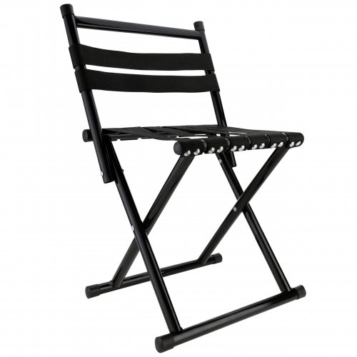 Vergionic 7816 Skladacia turistická stolička s operadlom, nosnosť 100 kg, čierna
