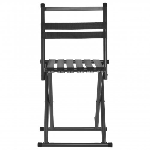 Vergionic 7816 Skladacia turistická stolička s operadlom, nosnosť 100 kg, čierna