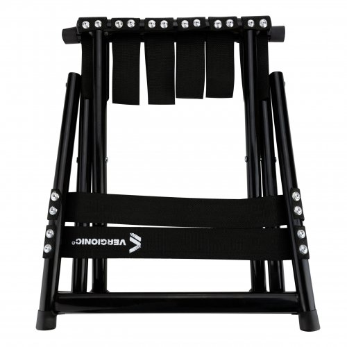Vergionic 7816 Skladacia turistická stolička s operadlom, nosnosť 100 kg, čierna