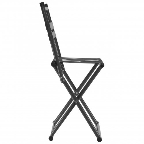 Vergionic 7816 Skladacia turistická stolička s operadlom, nosnosť 100 kg, čierna