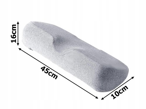 Verk 27018 Ortopedický vankúš s pamäťovou penou 45 x 30 cm sivý