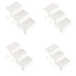 Verk 27026 Mutifunkčný organizér na kozmetiku 4 ks, biely