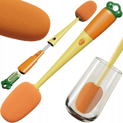 Verk 27038 Kartáč na mytí sklenic 3 v 1, 27 cm 