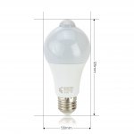 Vergionic 7558 LED žiarovka s pohybovým senzorom 12W, E27, 4000K, 750lm, neutrálna biela