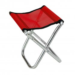 Vergionic 0629 Skládací turistická stolička, nosnost 100 kg červená