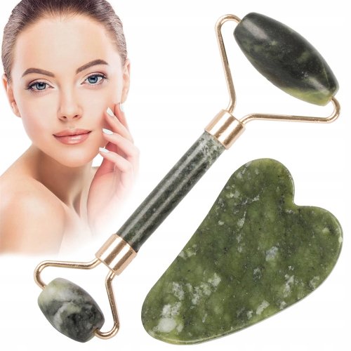 Verk 24367 Masážní váleček na obličej Jade Roller černý