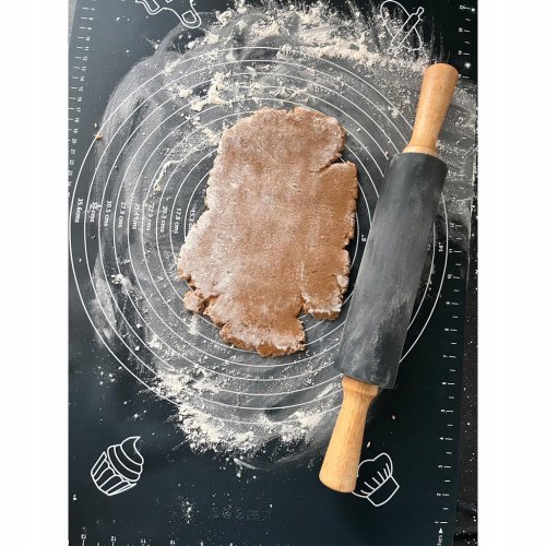 Ruhhy 23760 Silikonový vál 70 x 50 cm + váleček na těsto, šedá