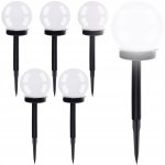 Gardlov 23562 Záhradná solárna lampa guľa 9 cm, IP44, 6 ks