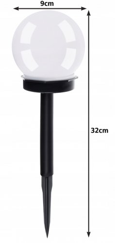 Gardlov 23562 Záhradná solárna lampa guľa 9 cm, IP44, 6 ks