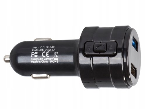 Verk 10102 Transmitter FM, MP3, WMA, 2x USB čierny