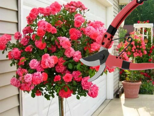Verk 11420 Zahradní nůžky 18 cm červené