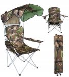 Trizand 23672 Skládací rybářské křeslo se stříškou Panama maskáč