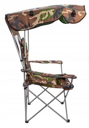 Trizand 23672 Skládací rybářské křeslo se stříškou Panama maskáč