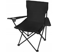 Trizand 23673 Křeslo skládací rybářské, kempingové, 100 kg, černá