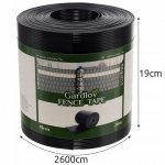 Gardlov 23909 Plotová tieniaca fólia 19 cm x 26 m, 700g/m2, antracit