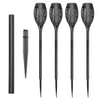 Gardlov 23560 Záhradná solárna pochodeň 12 LED, 3.7 V, 51 cm, 4 ks