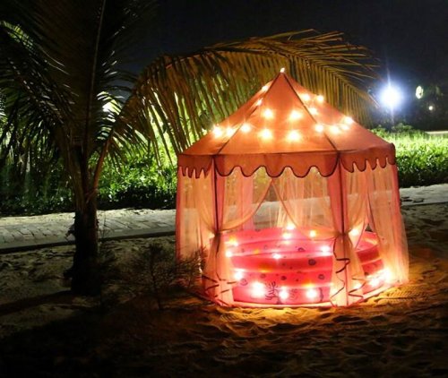 Kruzzel 23869 Stan pro děti zámek, růžová