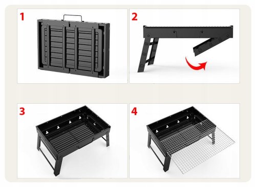 KIK KX3753 Skladací turistický gril prenosný