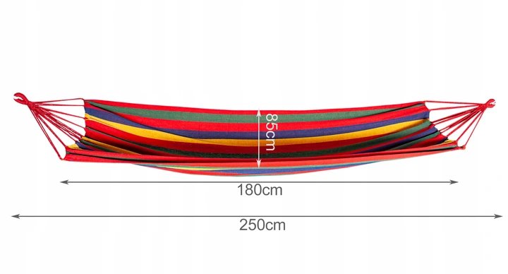 AFF Hammock Hojdacia sieť 80 x 200 cm červené pruhy
