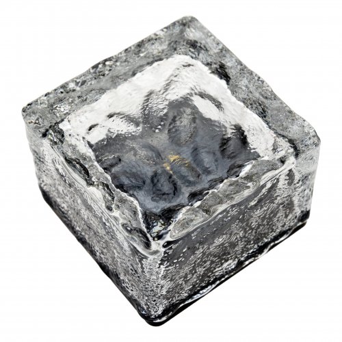 Vergionic 7366 Solární lampa, kostka ledu, sklo, 3200K, IP68, 7 x 7 cm