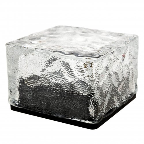 Vergionic 7366 Solární lampa, kostka ledu, sklo, 3200K, IP68, 7 x 7 cm