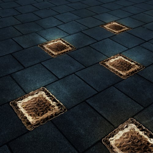 Vergionic 7366 Solární lampa, kostka ledu, sklo, 3200K, IP68, 7 x 7 cm