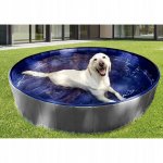 Purlov 23832 Skladací bazénik pre psov 160 x 30 cm, modro-sivý