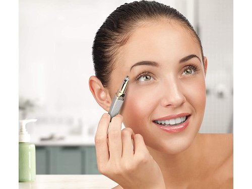 Verk 24441 Dámský dobíjecí zastřihovač chloupků a obočí, bílá