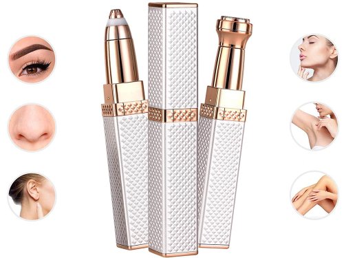 Verk 24441 Dámský dobíjecí zastřihovač chloupků a obočí, bílá