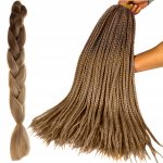 Soulima 23579 Vlasy Kanelové syntetické Vrkôčiky ombre blond