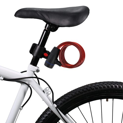 Vergionic 0729 Zámok na bicykel - lanko, 100 cm, 2 kľúče, modrá