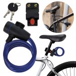Vergionic 0729 Zámok na bicykel - lanko, 100 cm, 2 kľúče, červená
