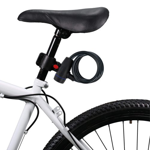 Vergionic 0729 Zámok na bicykel - lanko, 100 cm, 2 kľúče, červená